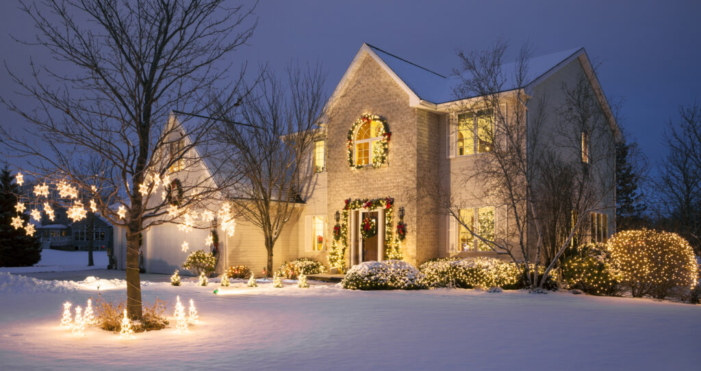 House with Holiday Lights