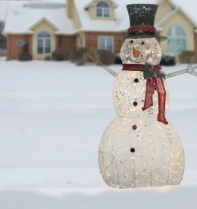 Crystal Snowman Outdoor Holiday Decor